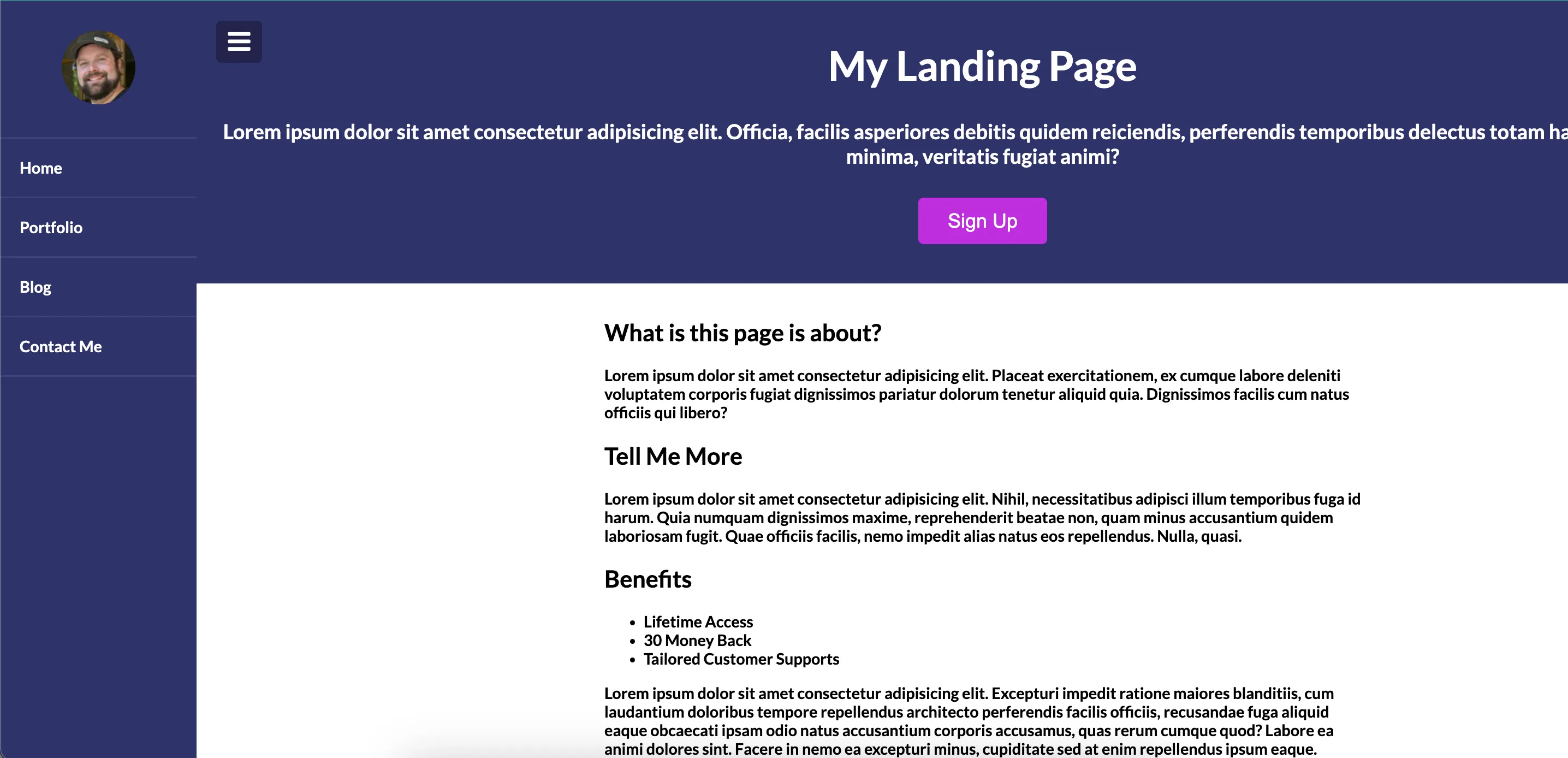 Menu-Slider-Modal-DOM-CSS
