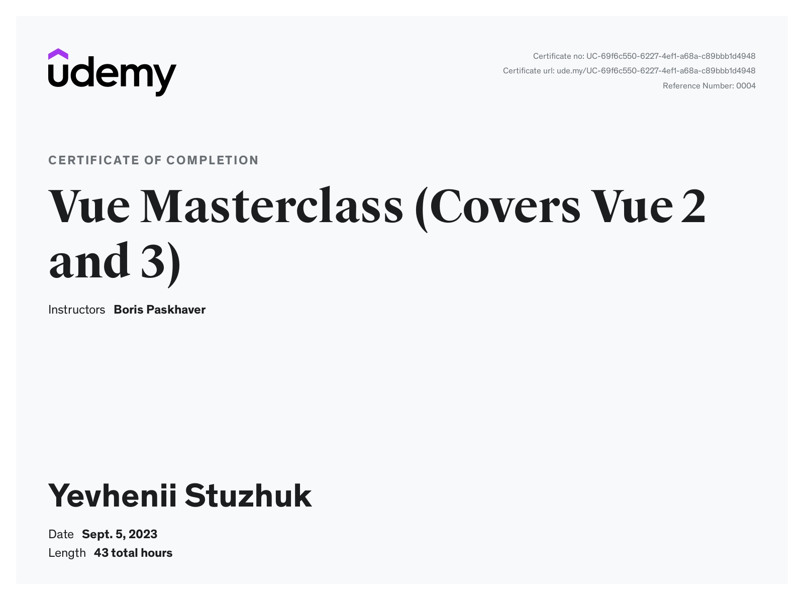 Vue Masterclass (Covers Vue 2 and 3)